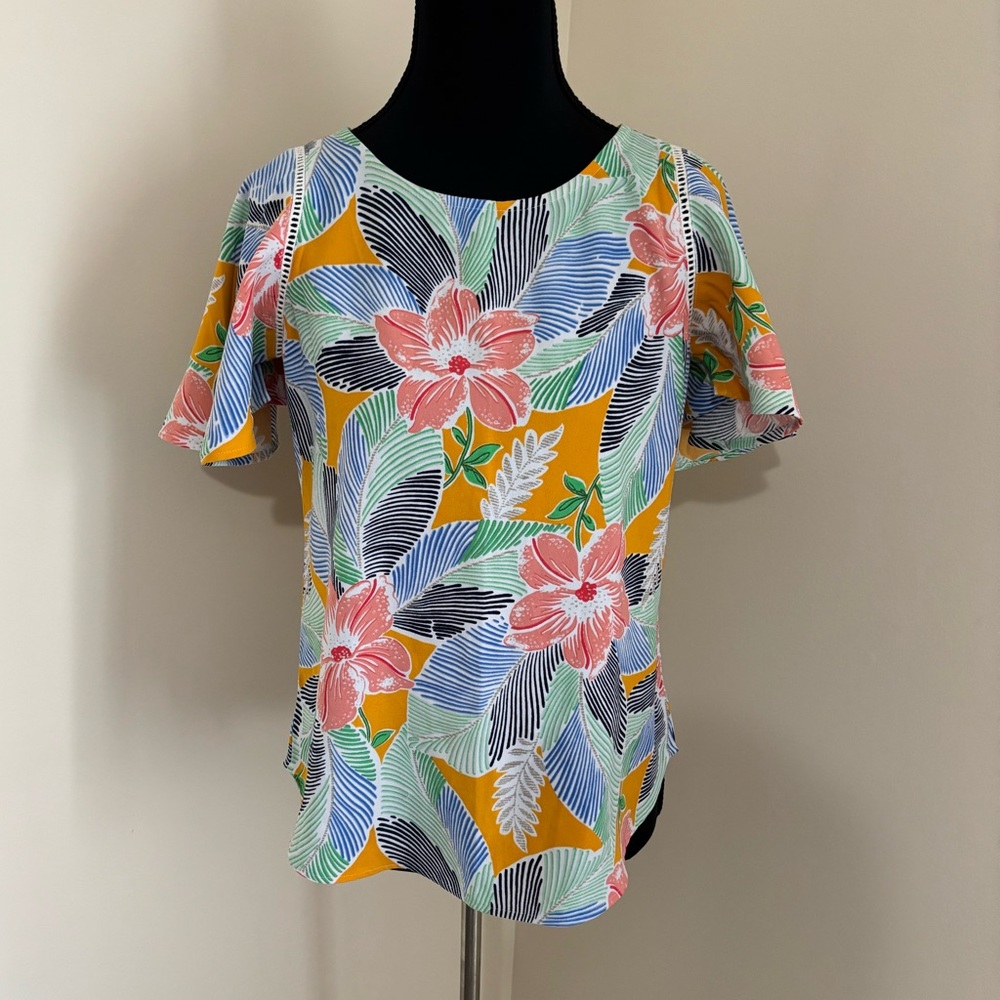 Ann Taylor Tropical Floral Women's Blouse